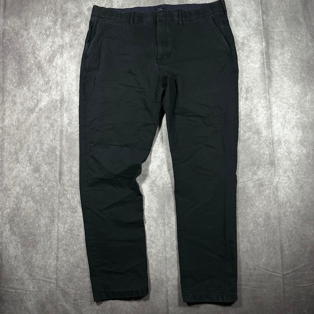 J.Crew Tech Pant Mens 38x32 Black Performance Stretch Chino Trousers 770 Fit